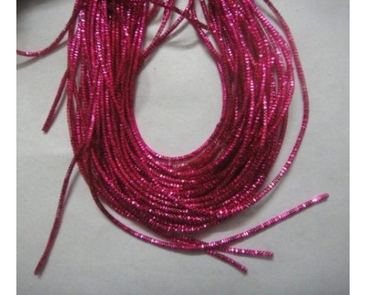 FUCHSIA - 150 Inches French Metal Wire Gimp Coil Bullion Purl - Check Rough - 3.80 Meters